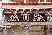 Ladakh - Alchi monastery, the carved wooden faade of the Sumtsek 